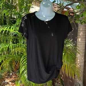 ATHLETA Black Knotted Tee size x small